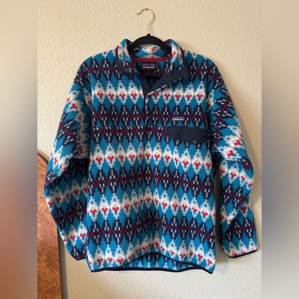 Blue Patagonia Synchilla Snap-T Fleece Pullover